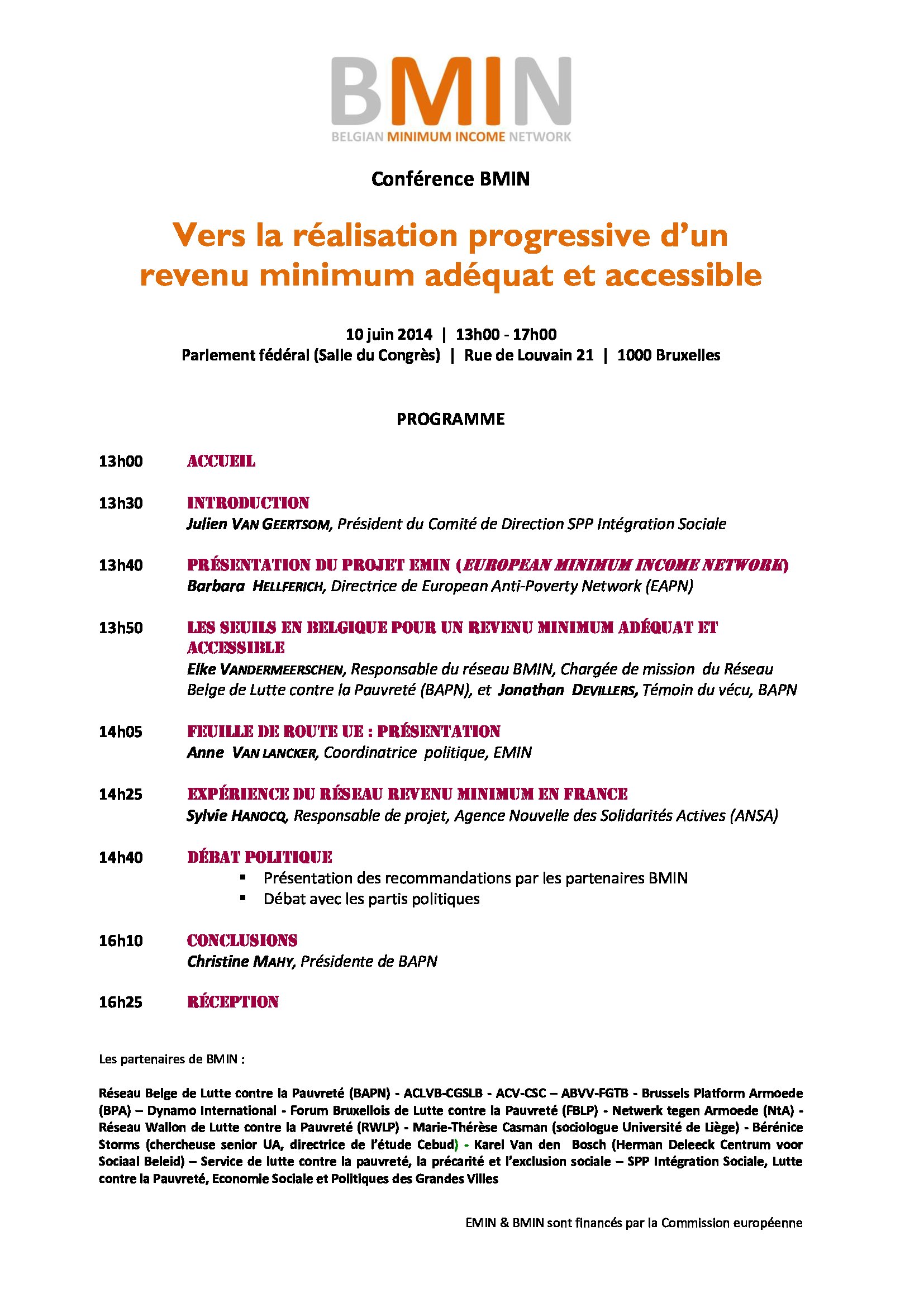 Conf rence BMIN - Programme 